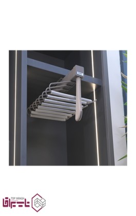 جا شلواری سقفی یک طرفه ریلی آرام بند داخل کمد اچ تی ان HTN کد HCL - 10