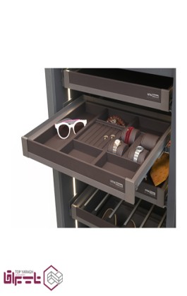 جای زیورآلات ریلی آرام بند چرمی داخل کمد اچ تی ان HTN کد HCE - 20