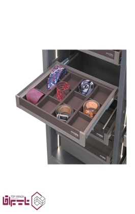 جای کمربند و کراوات و زیورآلات ریلی آرام بند چرمی داخل کمد اچ تی ان HTN کد HCE - 19