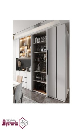 مکانیزم پاکت دور تک درب چوبی مدل اکو دو فریم ارتفاع 200cm - 100cm فانتونی fantoni کد K003