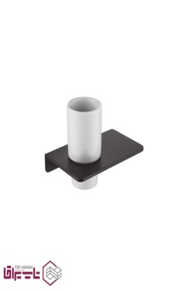 هولدر لیوانی جای مسواک و خمیردندان پیچی سرامیکی طرح F فانتونی fantoni کد S058