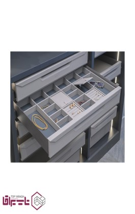 کشوی اکسسوری ریلی آرام بند چرمی داخل کمد اچ تی ان HTN کد HCL - 06